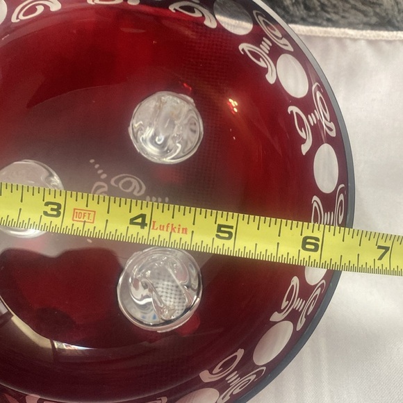 Vintage Bohemian Red Glass Cut To Clear Candy Dish
W/lid - Picture 16 of 16